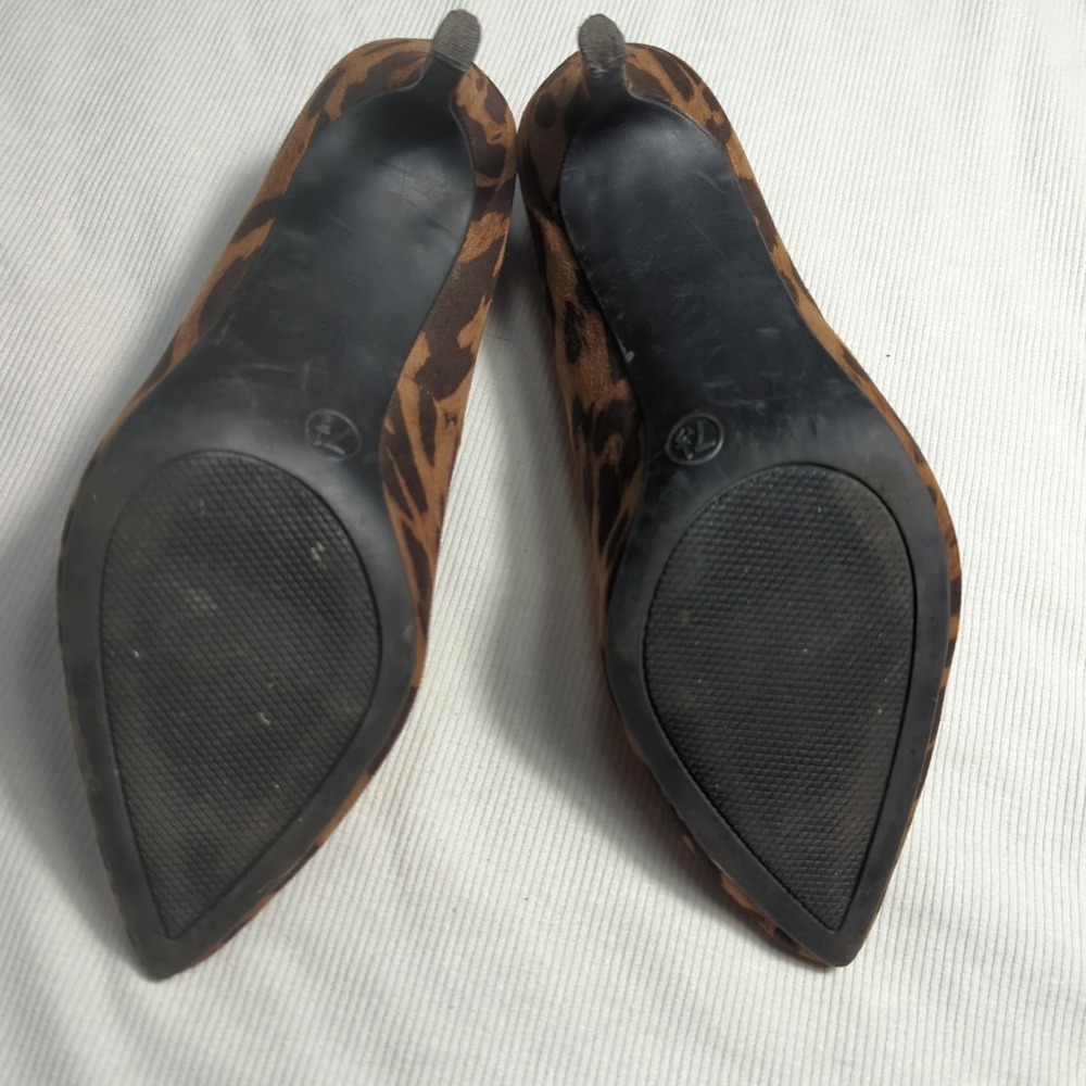 A New Day Brown Leopard Print Pumps Heels Women's Size 7.5‎ Gemm 3" - Picture 5 of 6